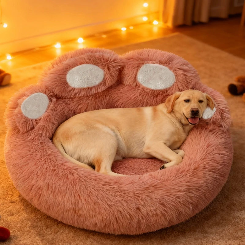 PawShape plush winter pet bed