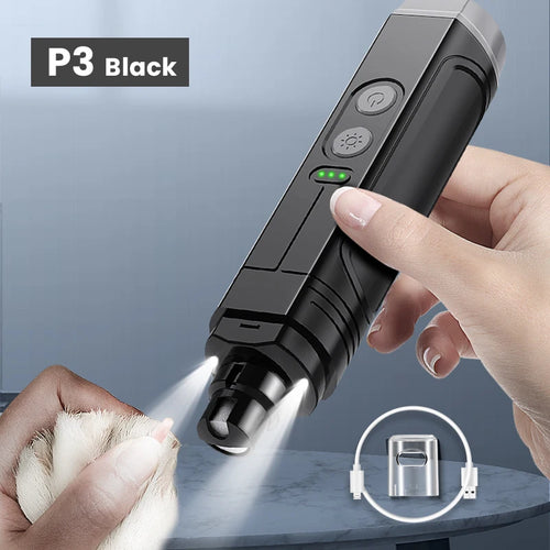 ClearCut 2-in-1 pet nail grinder with LED light